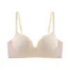 Lencería sin costuras para mujeres con senos pequeños, Push-Up, Reducción secundaria del busto, Anticaída, Fino de verano, Sujetador de una pieza sin aros, Brillante