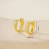 Pendientes sencillos accesorios de joyería semiacabados material hecho a mano metal hebilla de oreja redonda lisa pendientes combinables