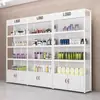 Prateleira Expositora Estante de Exibição Multicamadas Porta-armazenamento Gabinete de Exibição de Produtos para Salão de Beleza Gabinete de Exibição Gabinete de Exibição de Cosméticos para Cuidados com a Pele