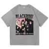 Camiseta Pink Journey 2025 Moda Retrô Roupas Masculinas e Femininas Retrô Harajuku Roupas de Alta Qualidade Camiseta de Algodão