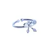 Moda Coreana Anel de Dedo Abertura Ajustável Diamante Zircônia Laço Anel de Personalidade Simples Tendência para Mulheres