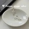 Brincos de Prata Esterlina S925 com Design de Arco e Flecha Dongdaemun Coreia do Sul Nicho Alto Padrão Doces e Versáteis para Mulheres