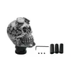 Personalidad de coche usando sombrero calavera equipo cabeza cabeza de engranaje decoración interior coche transmisión manual universal modificado cabeza de palanca de cambios de ola