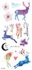 Pegatinas de tatuaje de la serie TL especial transfronteriza, resistentes al agua, con combinación de animales y plantas, pegatinas de tatuaje de transferencia de agua en stock.
