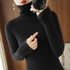 Camisola interior das mulheres com sobretudo outono einverno Nova moda estilo ocidental gola alta emagrecimento malha pilha gola assentamento top