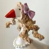 Comércio Exterior Transfronteiriço Mais Vendido Peruca Crochê Pura Feita à Mão Tampa de Peruca Ganso Mini Americano Chapéu Decorativo Fofo Touca de Peruca