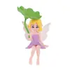 Boneca Elfa Menina Folha de Lótus Micro Paisagem Ornamento Criativo Desenho Animado Pequena Decoração de Mesa Ornamento de Carro
