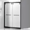 Clip Colgante Largo Vertical Personalizado Puerta de Vidrio para Mampara de Baño, Separación Húmeda y Seca Puerta Corredera Doble Recta Cabina de Ducha