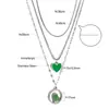 Collares Apilados Personalizados Retro Europeos y Americanos con Forma de Corazón Estrella Ojo del Diablo Acero Inoxidable Joyería Cadena para el Cuello Joyería