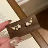 Brincos de Estrela com Pérola em Prata S925, Lindo e Sonhador Formato de Baía Crescente, Design Microincrustado, Brincos Modernos e que Rejuvenessem para Mulheres