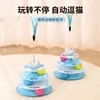 Juguete Pequeño para Gato, Palo Atrapador para Gato, Bola Giratoria para Gato que Consume Energía, Suministros de Juego para Gatitos, Rueda Giratoria Personalizada para Gato
