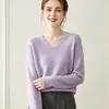 Suéter de cachemira para mujer Conyin, hecho de hilo de cachemira de alta calidad, sin costuras, suave y cómodo, perfecto como capa base, blanco