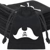 Elemento Temático Pirata Transfronterizo Bolsa de Franela Negra con Cordón Bolsillo Fiesta de Cumpleaños Vacaciones Decoración de Boda Bolsa de Regalo