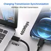 Cable de Carga Rápida USB 2.0 Tipo C a C PD 60W 480Mbps 6A