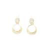 Nuevos Aretes Sencillos y Delicados de Piedra Chapados en Oro Elegantes Aretes de Perla Natural de Agua Dulce Pin de Plata 925 Aretes para Mujer