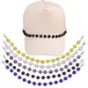 Ins Moda Versátil Boné Bico de Pato Corrente Dopamina Strass Corrente de Garfo Corrente de Chapéu Acessórios Personalidade Tendência Corrente de Chapéu