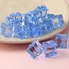 Diy Simulación Cubo de Hielo resina Castillo de Cristal comida y juego acrílico transparente luminoso 18mm accesorios de joyería al por mayor