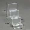 Suporte para Carteira Plástico Transparente Display em Degraus Celular Máscara Display Rack Balcão de Boutique Balcão Barra Display Rack