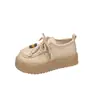 Novos Sapatos Birkenstock Outono e Inverno 2026 Estilo Coreano Ins Estudante Feminina Preguiçoso Sapatos Casuais Plataforma Aumentadores de Altura Mocassins Estilo de Rua