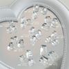Glaciar Blanco Caramelo Roca Diamante accesorios para uñas fondo puntiagudo diamante de forma especial fondo transparente ángulo recto largo amor desnudo accesorios para uñas de diamante al por mayor