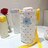 Bolsa Grande para Garrafa de Água Portátil com Estampa da Moda, Estilo Fresco, Capa para Garrafa de Água, Bolsa Portátil para Armazenamento de Garrafa Térmica