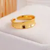 Nuevo Modelo de Xiaohongshu: Anillo Redondo Sencillo de Cobre con Circonita y Apertura Ajustable, Anillo de Alta Gama Brillante Incrustado