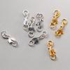 S925 Plata Tailandesa Anillo Doble Hebilla Cola de Pez Semiterminado Chapado en Oro Conector de Pulsera Accesorios de Material de Cuerda Manual S0702