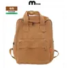 Mochila Casual de Lona con Logo Personalizado para Mujer, Mochila Retro Desgastada de Moda Urbana, Bolsa Escolar para Estudiantes para Clases y Viajes