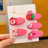 Crianças morango urso hairpin franja quebrado hairpin menina cocar Internet celebridade bebê desenhos animados franja para trás cabeça acessórios de cabelo