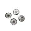 Botones Metálicos Redondos de Circonita Agrietada Lujosos para Ropa de Mujer Camisa Cheongsam Cárdigan Pequeños Botones de Cristal Chapados en Cobre Estilo Chanel