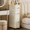 Gabinete de almacenamiento tipo cajón estante de huecos multicapa mesita de noche de dormitorio gabinete de almacenamiento de plástico para snacks y juguetes del hogar