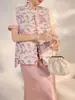 Nuevo Chaleco Bordado Estilo Chino Ligero Estilo Nacional Modelo Nuevo Primavera y Otoño 2026 con Sensación de Alta Gama y Elegante Chaleco con Botón de Palanca M3073