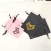 Saco de Cetim Personalizado pelo Fabricante Embalagem de Joias Saco de Cetim Preto com Cordão Saco de Cetim Rosa com Cordão para Joias