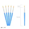 Pincel de Cerdas de Nylon para Pintura a Óleo Infantil Cabo Curto Cabeça Plana Pincel para Pintura Materiais de Arte Pincel Liner Gouache Acrílico
