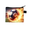2025 Nueva Cartera de Monedas de Fútbol Estampado de Dibujos Animados Tarjetero Infantil Bolso de Almacenamiento Portátil de Moda para Hombres Bolsa Transfronteriza Caliente