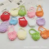 Bolsa tejida a mano para bricolaje Bolsa para auriculares Bluetooth Accesorios para ropa Mini bolsa pequeña tejida de lana
