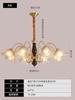 Candelabro de Sala de Estar Medieval Francés Nuevo Maillard Retro Madera Maciza Dormitorio Principal Comedor Lámpara de Cristal Lámparas Zhongshan