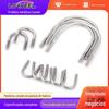 201 U-bolt de aço inoxidável estendido U-screw acessórios U-pipe braçadeira braçadeira de tubo de fixação M6-M16