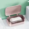 Saboneteira Flip-Top Criativa Sem Drenagem Sem Furos Banheiro Doméstico Saboneteira de Banheiro Saboneteira para Lavanderia Porta-Sabonete