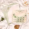 Set de Papel de Carta Serie Trébol de Cuatro Hojas de la Suerte, Regalo Manuscrito de Alto Valor para Seres Queridos, Exquisitas Bendiciones, Pegatinas de Sello DIY