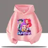 Sudadera con capucha fina de moda infantil, estampado de Kpop, anime, dibujos animados, venta caliente, jersey de cuadros para primavera y otoño de Amazon