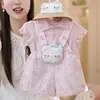 Conjunto de Roupa de Verão para Meninas, Nova Roupa Estilosa para Bebês de 1 Ano, Roupas de Verão para Meninas, Conjunto de Duas Peças para Crianças Pequenas