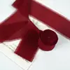 Fita de chiffon com borda desfiada cortada à mão fita de seda decoração de casamento tira de tecido para buquê fita de gaze buquê arranjo floral fita de amarração para flores frescas