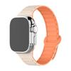 Adecuado para Correa de Apple Watch Iwatch Silicona Magnética Tres Cuentas Bicolor ApplewatchS10 Generación Correa de Reloj Deportivo