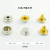 Set Dorado de Cuatro Botones de Tres Botones Metálicos para Accesorios de Ropa, Botones Redondos Ocultos Estilo Chanel para Chaquetas
