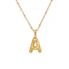 Venta Caliente Transfronteriza Europea y Americana Acero Inoxidable 26 Colgante de Collar de Letra Cadena de Clavícula Cadena de Acero de Titanio Fabricante de Collares Venta al por Mayor 18K