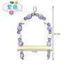 Palo de Estación para Pájaros Parrot Swing Juguete Suministros para Aves Anillos de Color Estante de Estación para Loros Accesorios para Jaula de Pájaros Juegos para aliviar el aburrimiento