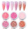 Glitter para unhas + cebola + lantejoulas para unhas misturados DIY usar unha beleza de unha transfronteiriça fluxo de cânhamo terno de epóxi