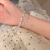Pulsera de Estrellas y Lunas con Perlas Nueva de Verano para Niñas Estilo ins Nicho Elegante Pulsera Simple Set de Pulseras Ojo de Gato
