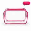 Bolsa de Cosméticos de PVC Multicor, Grande Capacidade, Conveniente para Viagem, Necessaire Transparente, Bolsa de Cosméticos, Pronta para Atacado